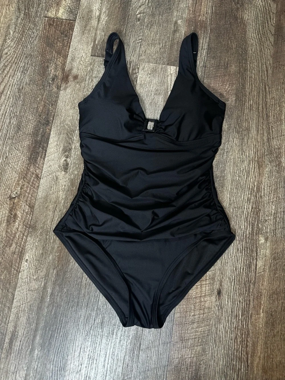 Dkny Black One-Piece Swimsuit with Front Accent - Picture 2 of 8